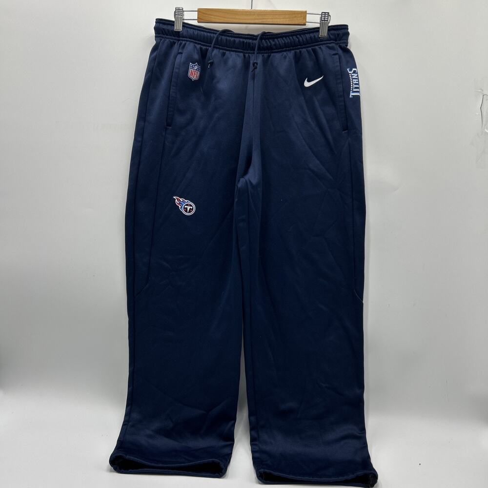 Nike TENNESSEE TITANS Pants Sweatpants Men’s Size M Blue Swoosh NFL Therma Fit